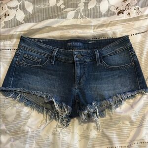 Guess Blue Distressed Jean Shorts
